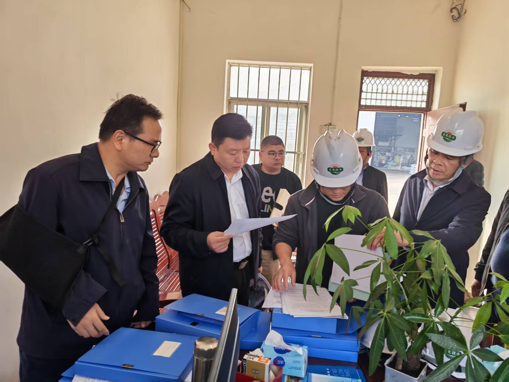 陈耀旻带队到壮禾肥业公司开展安全生产、环保工作检查